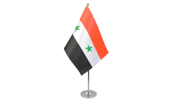 Syria Satin Table Flag